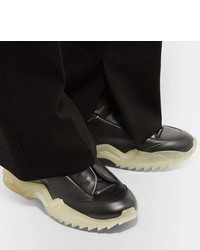 Мужские черные кожаные кроссовки от Maison Margiela