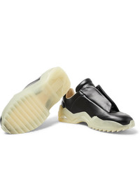 Мужские черные кожаные кроссовки от Maison Margiela