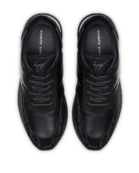 Мужские черные кожаные кроссовки от Giuseppe Zanotti