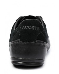 Мужские черные кожаные кроссовки от Lacoste