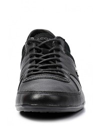 Мужские черные кожаные кроссовки от Lacoste