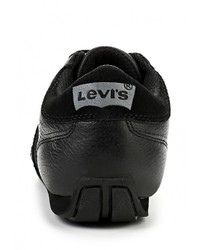 Мужские черные кожаные кроссовки от Levi's