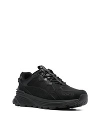 Мужские черные кожаные кроссовки от Moncler