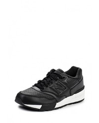 Мужские черные кожаные кроссовки от New Balance