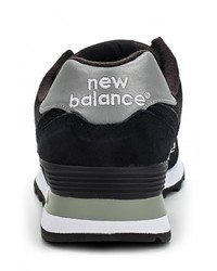 Мужские черные кожаные кроссовки от New Balance
