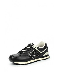 Мужские черные кожаные кроссовки от New Balance