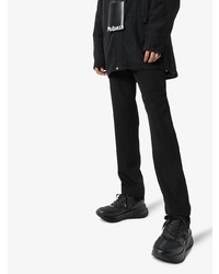 Мужские черные кожаные кроссовки от Alexander McQueen