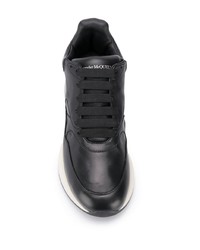 Мужские черные кожаные кроссовки от Alexander McQueen
