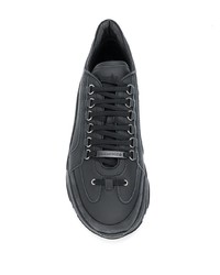Мужские черные кожаные кроссовки от DSQUARED2