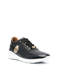 Мужские черные кожаные кроссовки от Billionaire