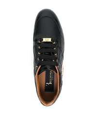 Мужские черные кожаные кроссовки от Billionaire