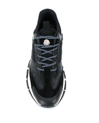 Мужские черные кожаные кроссовки от Moncler