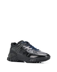 Мужские черные кожаные кроссовки от Hogan