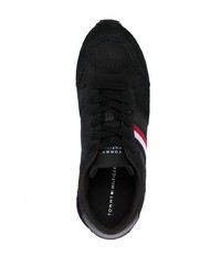 Мужские черные кожаные кроссовки от Tommy Hilfiger