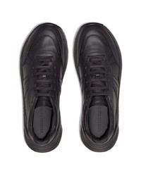Мужские черные кожаные кроссовки от Bottega Veneta