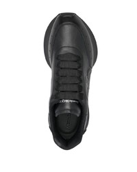 Мужские черные кожаные кроссовки от Alexander McQueen