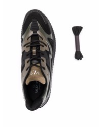 Мужские черные кожаные кроссовки от Valentino Garavani