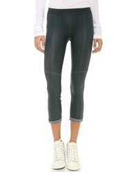 Черные кожаные леггинсы от David Lerner