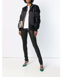 Черные кожаные леггинсы от Drome