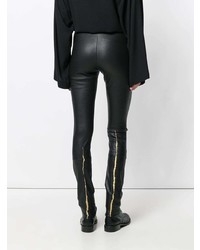 Черные кожаные леггинсы от Haider Ackermann