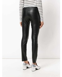 Черные кожаные леггинсы от Isabel Marant Etoile