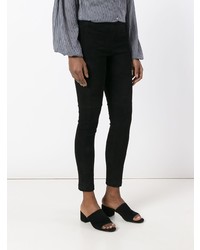 Черные кожаные леггинсы от Theory