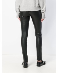 Черные кожаные леггинсы от Zadig & Voltaire