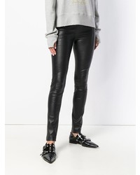 Черные кожаные леггинсы от Zadig & Voltaire