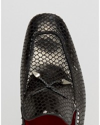 Черные кожаные лоферы с кисточками от Jeffery West