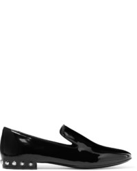 Женские черные кожаные лоферы с шипами от Balenciaga