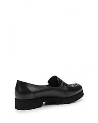 Женские черные кожаные лоферы от Ascalini