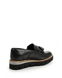 Женские черные кожаные лоферы от Bata