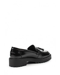 Женские черные кожаные лоферы от Bata