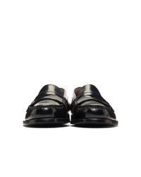 Мужские черные кожаные лоферы от Prada