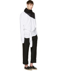 Мужские черные кожаные лоферы от Loewe