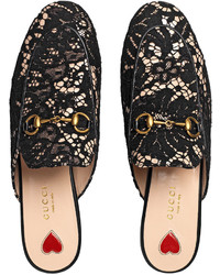 Женские черные кожаные лоферы от Gucci