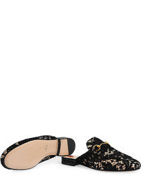 Женские черные кожаные лоферы от Gucci