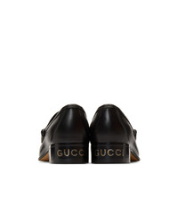 Мужские черные кожаные лоферы от Gucci