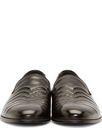 Мужские черные кожаные лоферы от Alexander McQueen