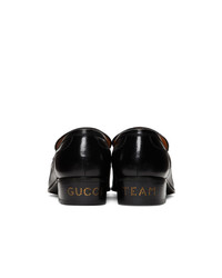Мужские черные кожаные лоферы от Gucci