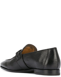 Мужские черные кожаные лоферы от Silvano Sassetti