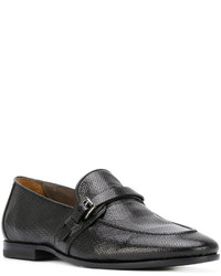 Мужские черные кожаные лоферы от Silvano Sassetti