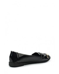 Женские черные кожаные лоферы от Catisa