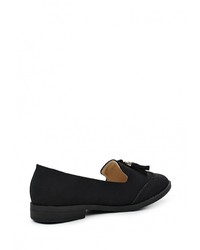 Женские черные кожаные лоферы от Catisa