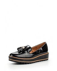 Женские черные кожаные лоферы от Catisa