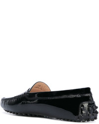 Женские черные кожаные лоферы от Tod's