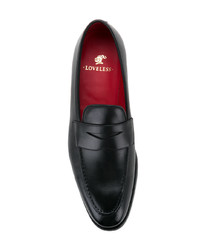 Мужские черные кожаные лоферы от Loveless