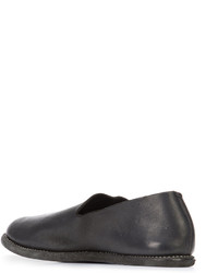 Мужские черные кожаные лоферы от Guidi