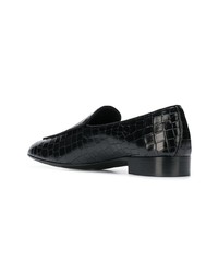 Мужские черные кожаные лоферы от Giuseppe Zanotti Design