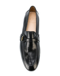 Мужские черные кожаные лоферы от Silvano Sassetti